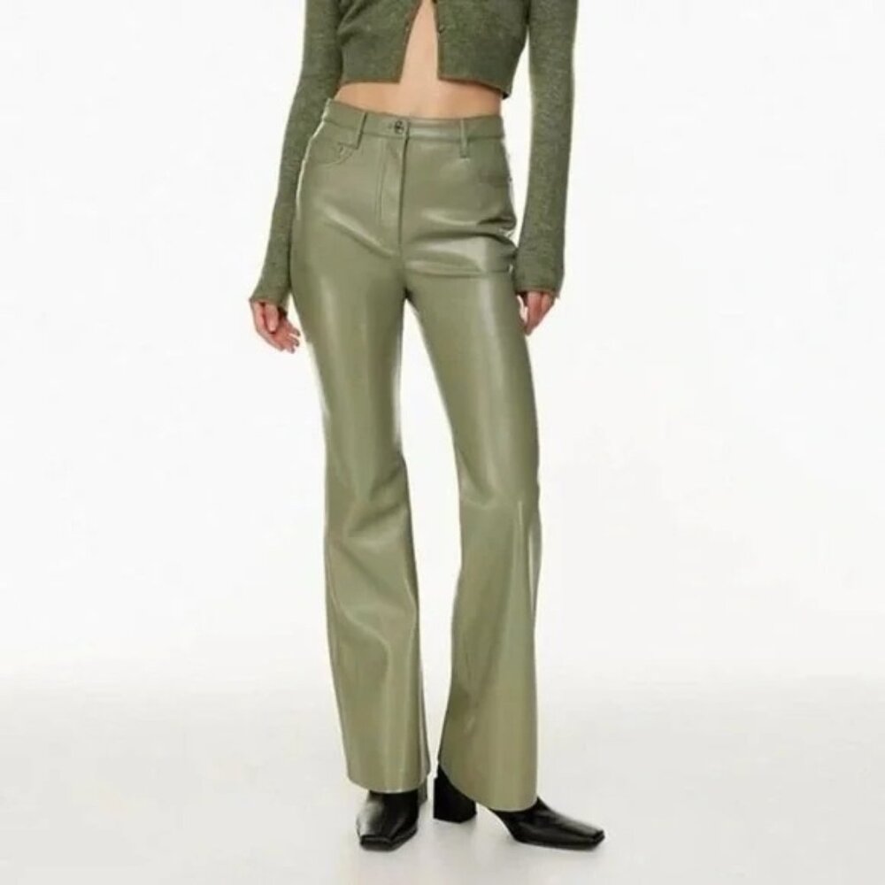 Aritzia Wilfred Melina Flare Vegan Leather Pant